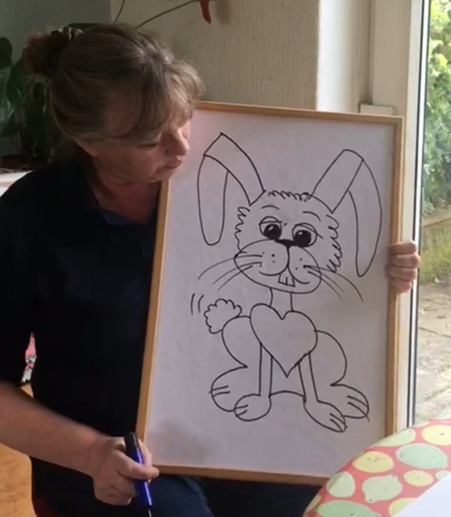 Draw the Easter bunny with Mrs Ledda