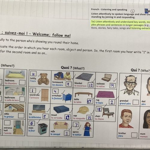 5.a. Listen attentively and understand key words, more complex phrases and sentences in longer passages (1)